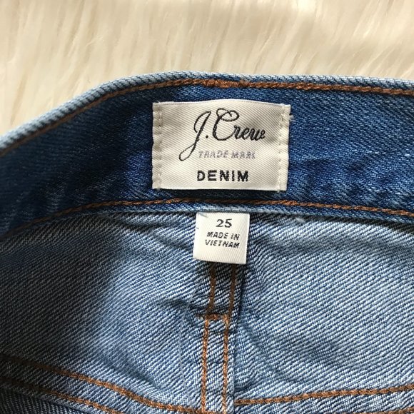 NWT J. Crew Denim Skirt Frayed Hem Mini Zip Fly - Picture 5 of 6